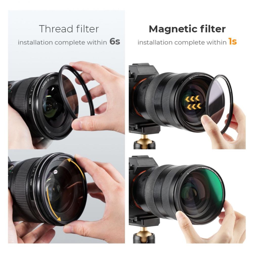 K&F Concept Magnetic 1/8 Black Mist Filter Nano X - 49mm
