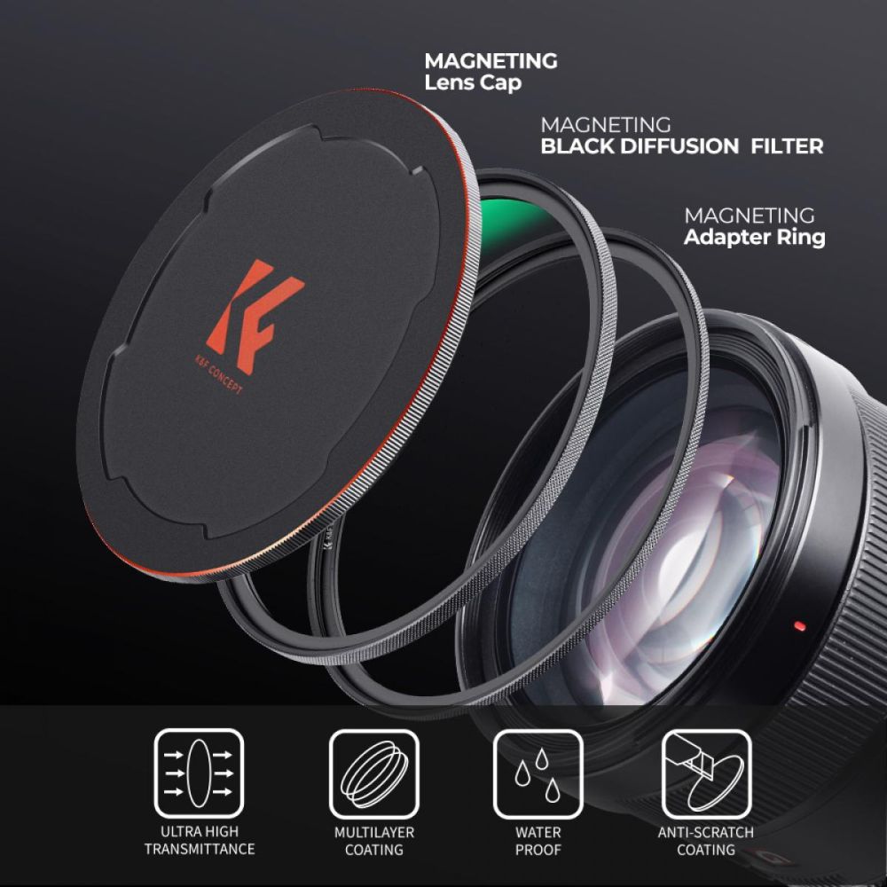 K&F Concept Magnetic 1/8 Black Mist Filter Nano X - 49mm