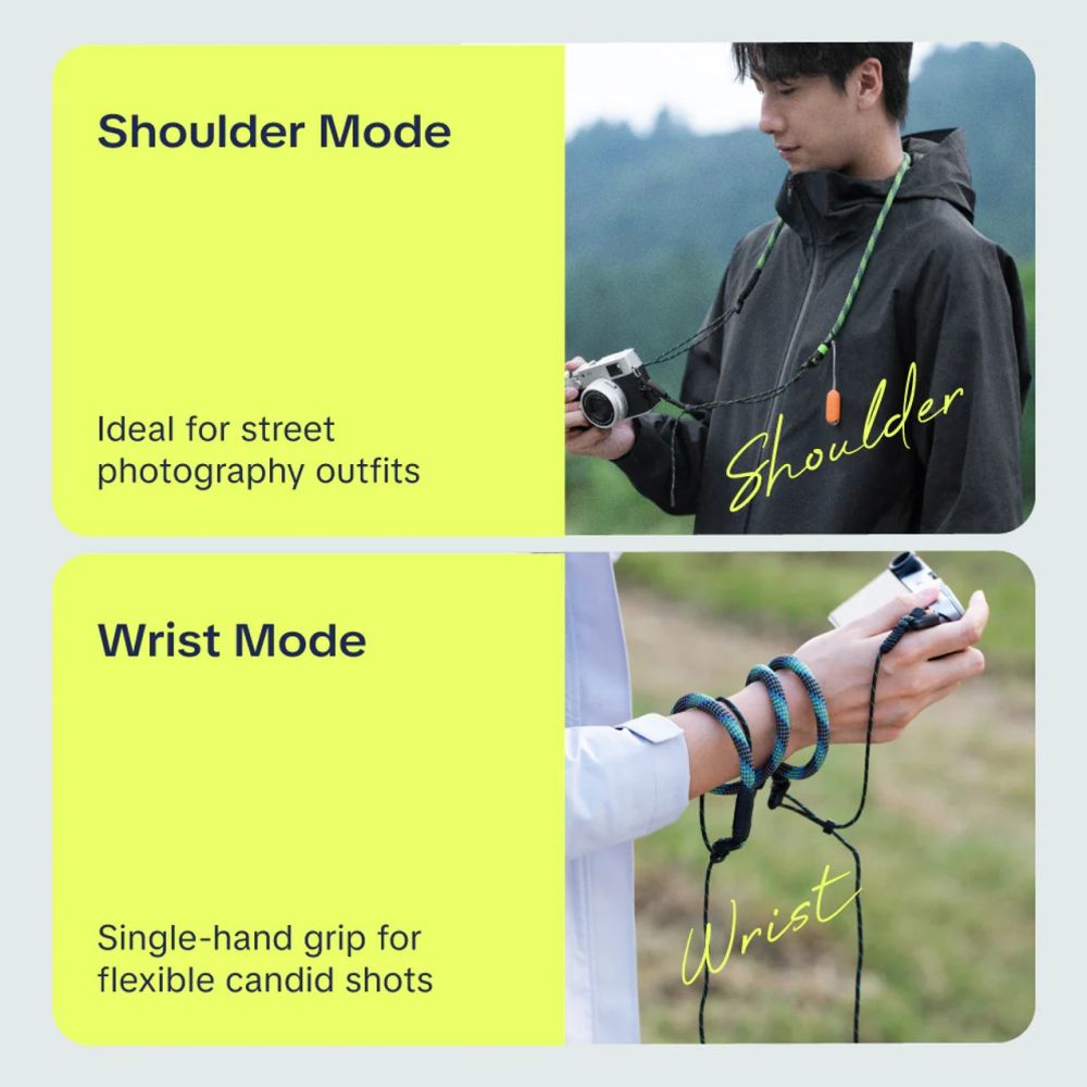 Tracolla sottile per fotocamera PGYTech, per esterni, blu Aurora