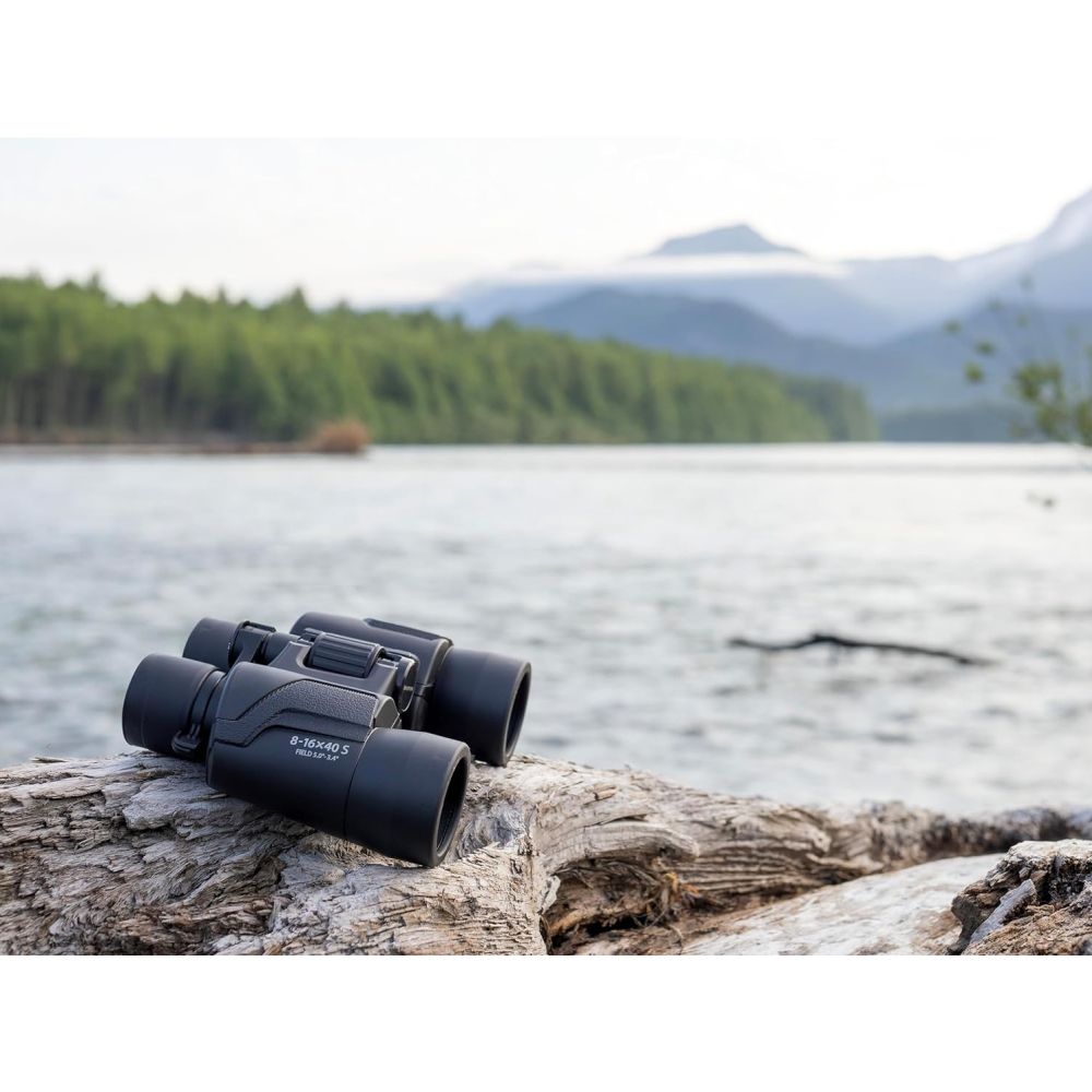 OM SYSTEM 8-16x40 S binoculars black incl. bag and carrying strap