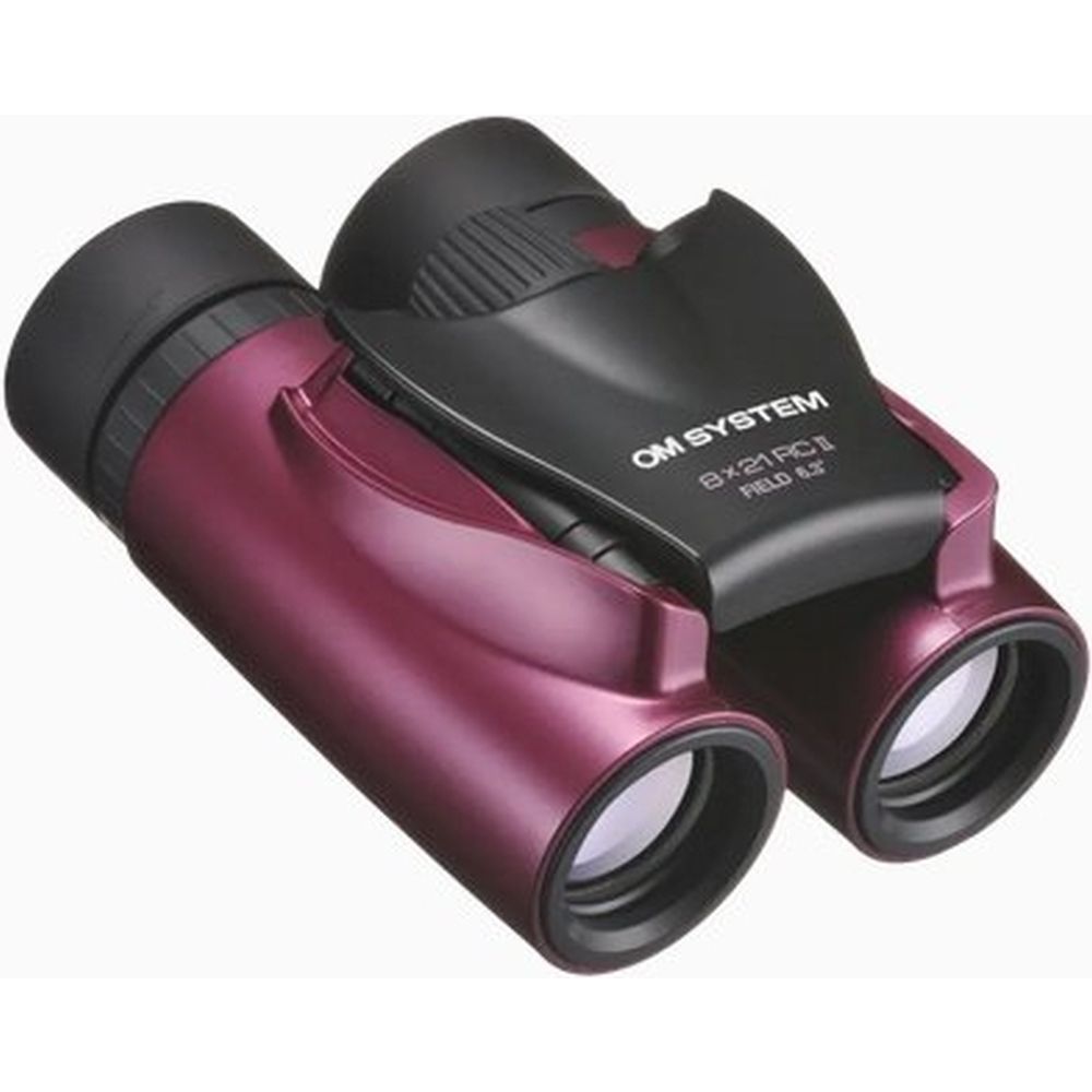 OM SYSTEM 8x21 RC II metal magenta binoculars incl. bag and carrying strap