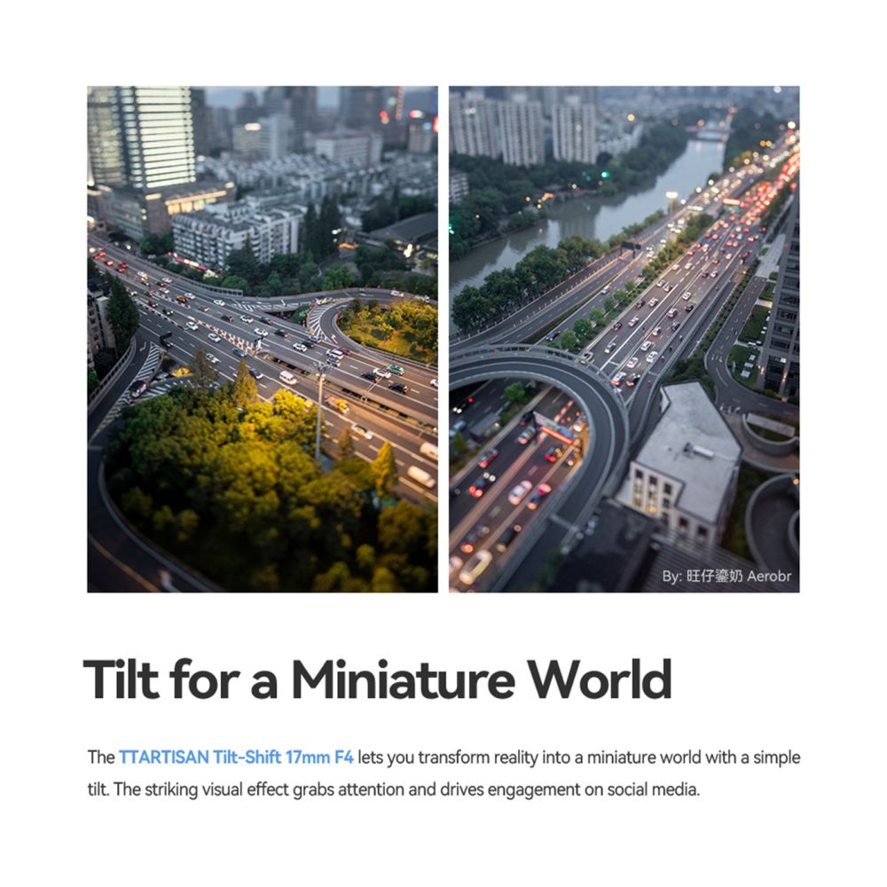 TTArtisan Tilt Shift 17mm f/4.0 Fuji GFX Nero