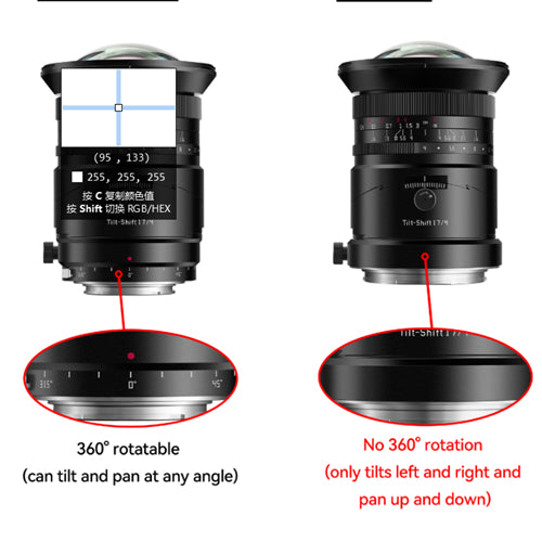 TTArtisan Tilt Shift 17mm f/4.0 Fuji GFX Nero