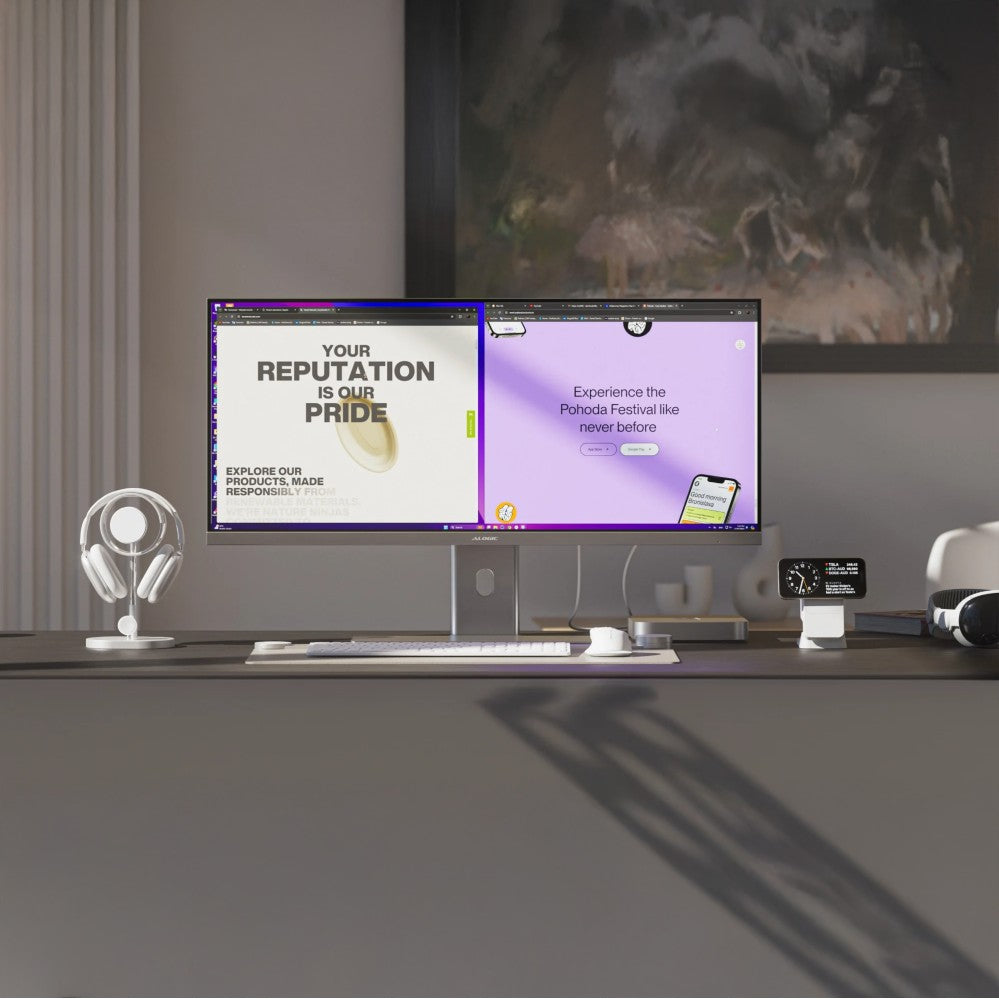 Alogic Edge 34“ ultrawide WQHD LCD monitor, Silver