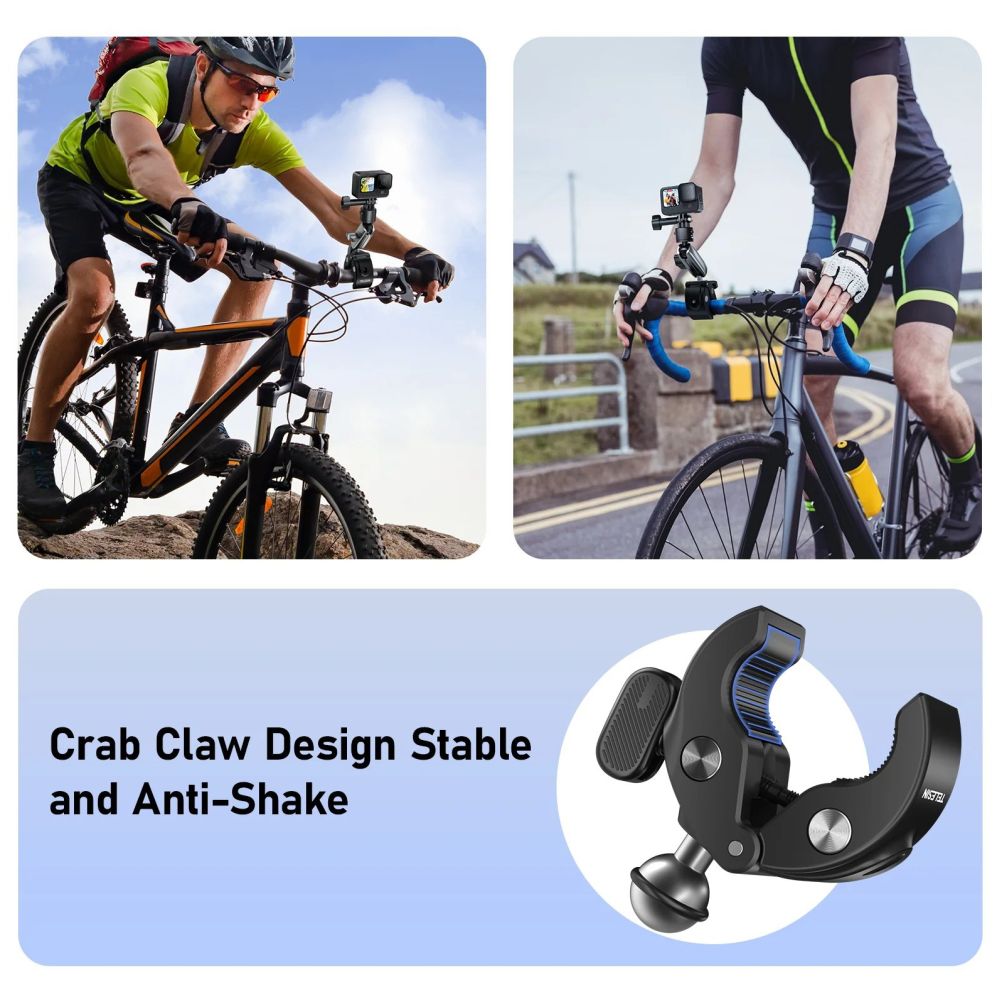 Supporto per manubrio con morsetto a sgancio rapido Telesin Crab Claw