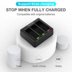 Caricabatterie Telesin per 3 batterie - GoPro Hero 13
