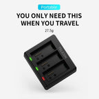 Caricabatterie Telesin per 3 batterie - GoPro Hero 13