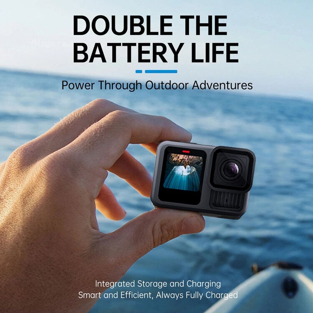 Power bank Telesin da 10000 mAh per batterie GoPro 13 - 20 W