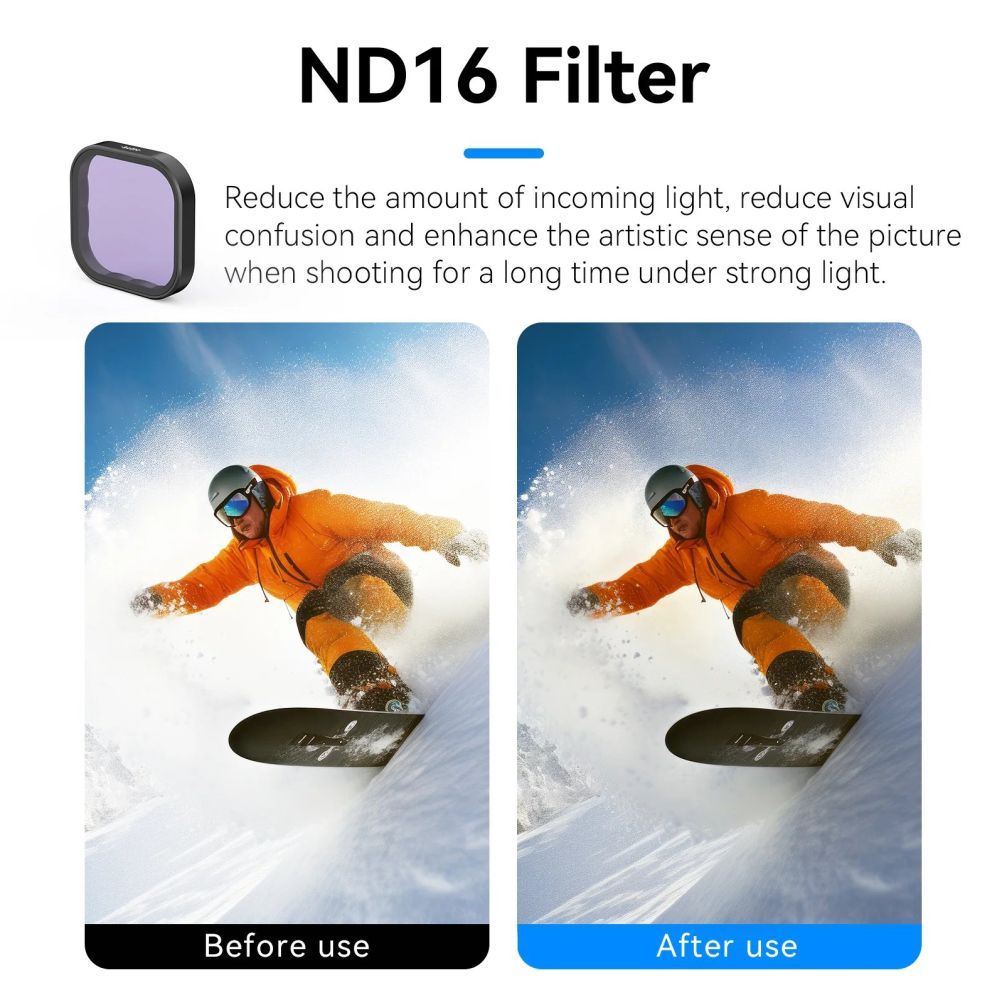 Kit filtro obiettivo Telesin CPL+ND8/16/32 per GoPro 13