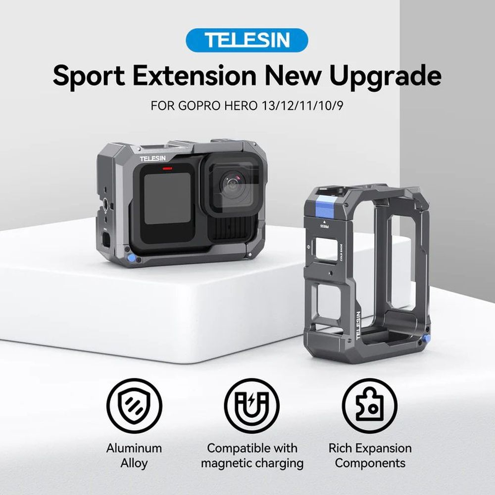 Telesin Metal Housing GoPro Hero 13 (Magnetic Charging)