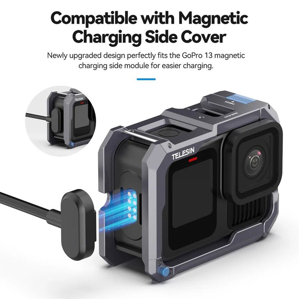 Telesin Metal Housing GoPro Hero 13 (Magnetic Charging)