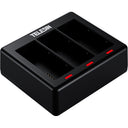 Caricabatterie Telesin per 3 batterie + 2 batterie per GoPro 13
