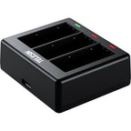 Caricabatterie Telesin per 3 batterie + 2 batterie per GoPro 13