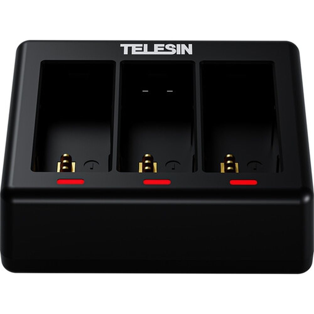 Caricabatterie Telesin per 3 batterie + 2 batterie per GoPro 13
