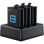 Caricabatterie Telesin per 3 batterie + 2 batterie per GoPro 13