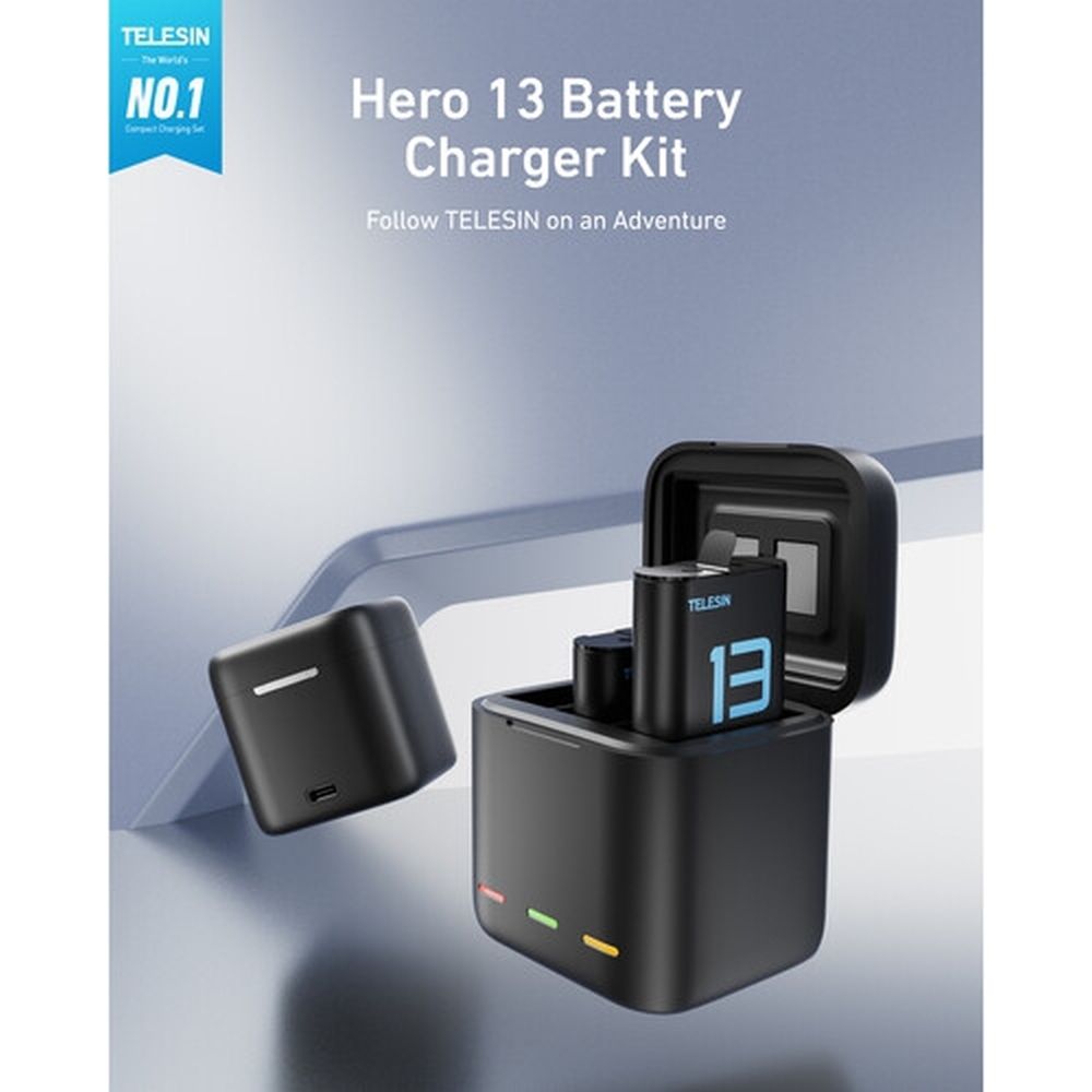 Caricabatterie Telesin + 2 batterie per GoPro Hero 13