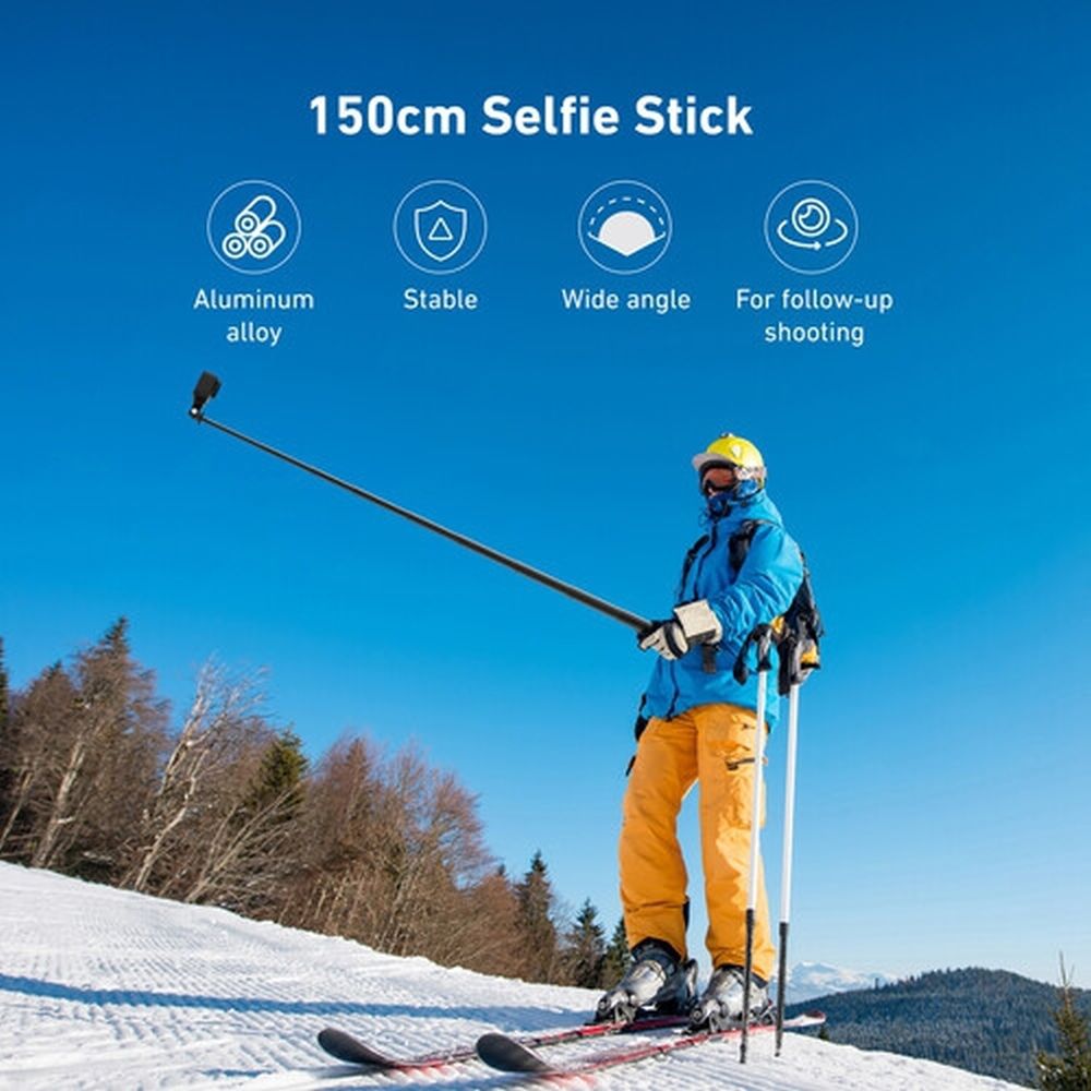 Telesin Selfie Stick in alluminio per videocamera action - 150 cm