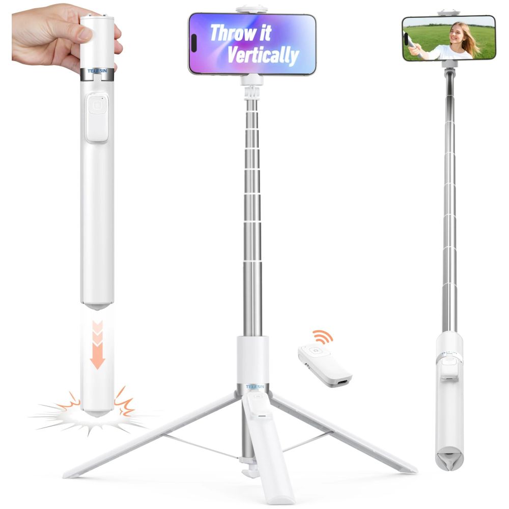 Bastone per selfie Telesin Auto-Open da 1,8 m con telecomando Bluetooth