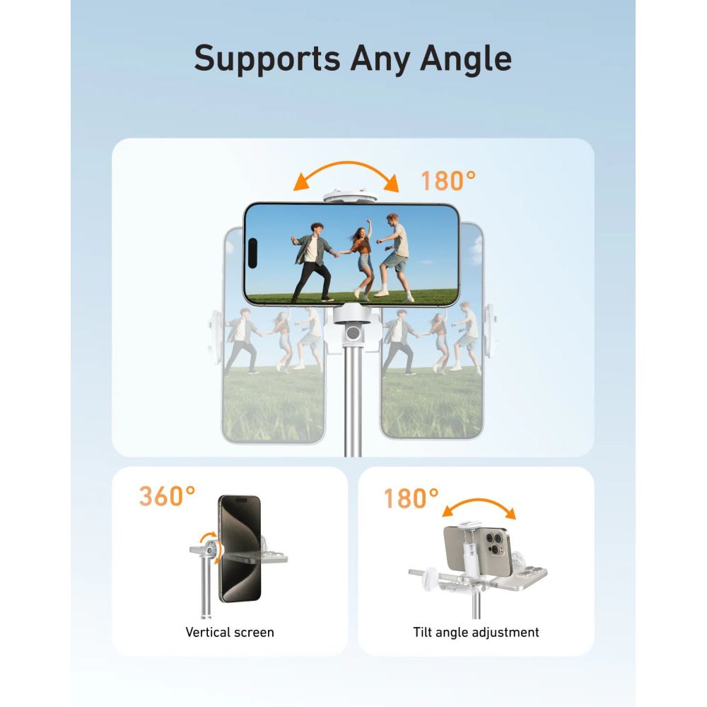 Bastone per selfie Telesin Auto-Open da 1,8 m con telecomando Bluetooth