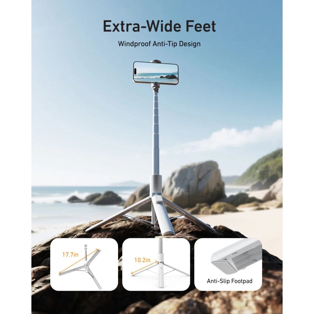 Bastone per selfie Telesin Auto-Open da 1,8 m con telecomando Bluetooth
