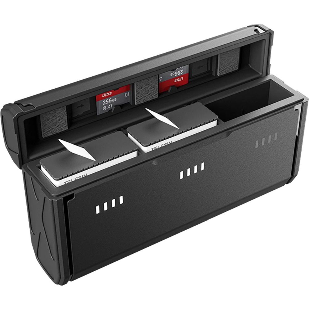 Telesin Pocket Charging Box + 2x Stamina Batteria V2 per GoPro 13
