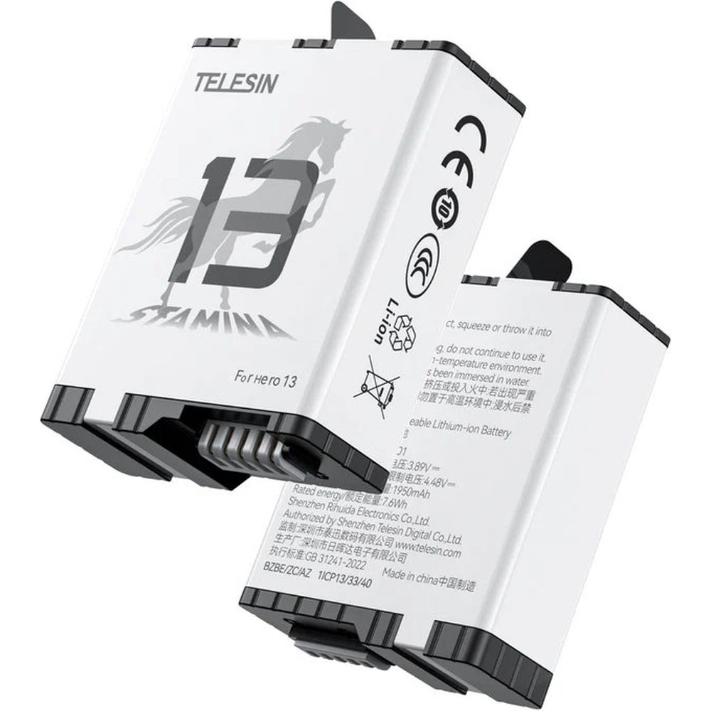 Telesin Pocket Charging Box + 2x Stamina Batteria V2 per GoPro 13