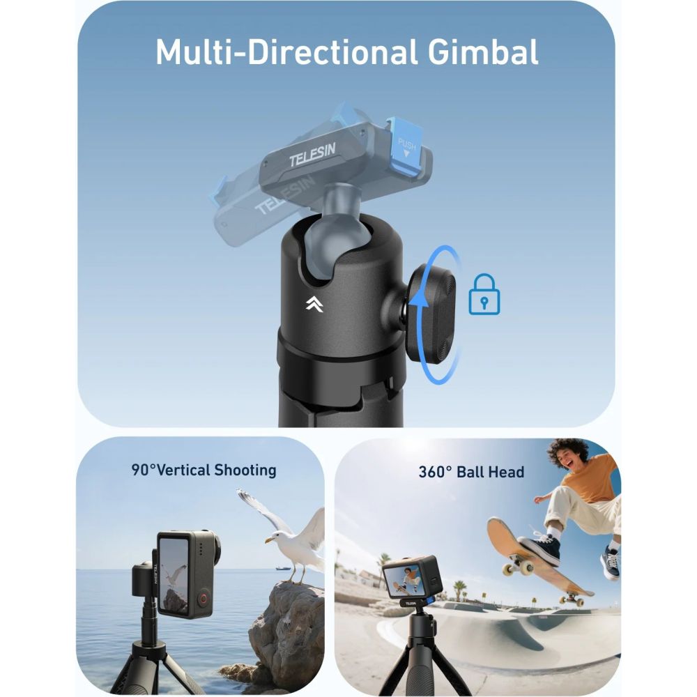 Telesin Quick-release Selfie Stick for DJI Osmo Action & 360