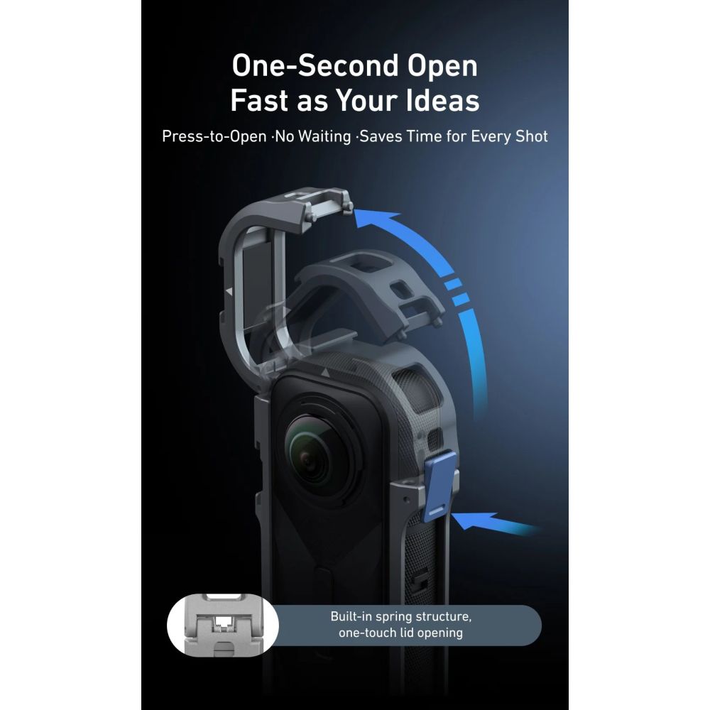 Telesin Metal cage for Insta360 X5 with lens cover