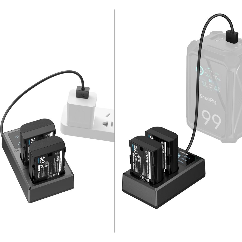 SmallRig 5409 Camera Battery and Charger Kit for Canon LP-E6P