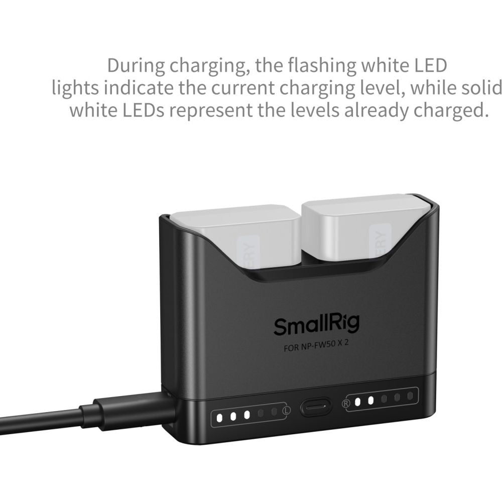 Caricabatterie per fotocamera SmallRig 5493 per NP-FW50