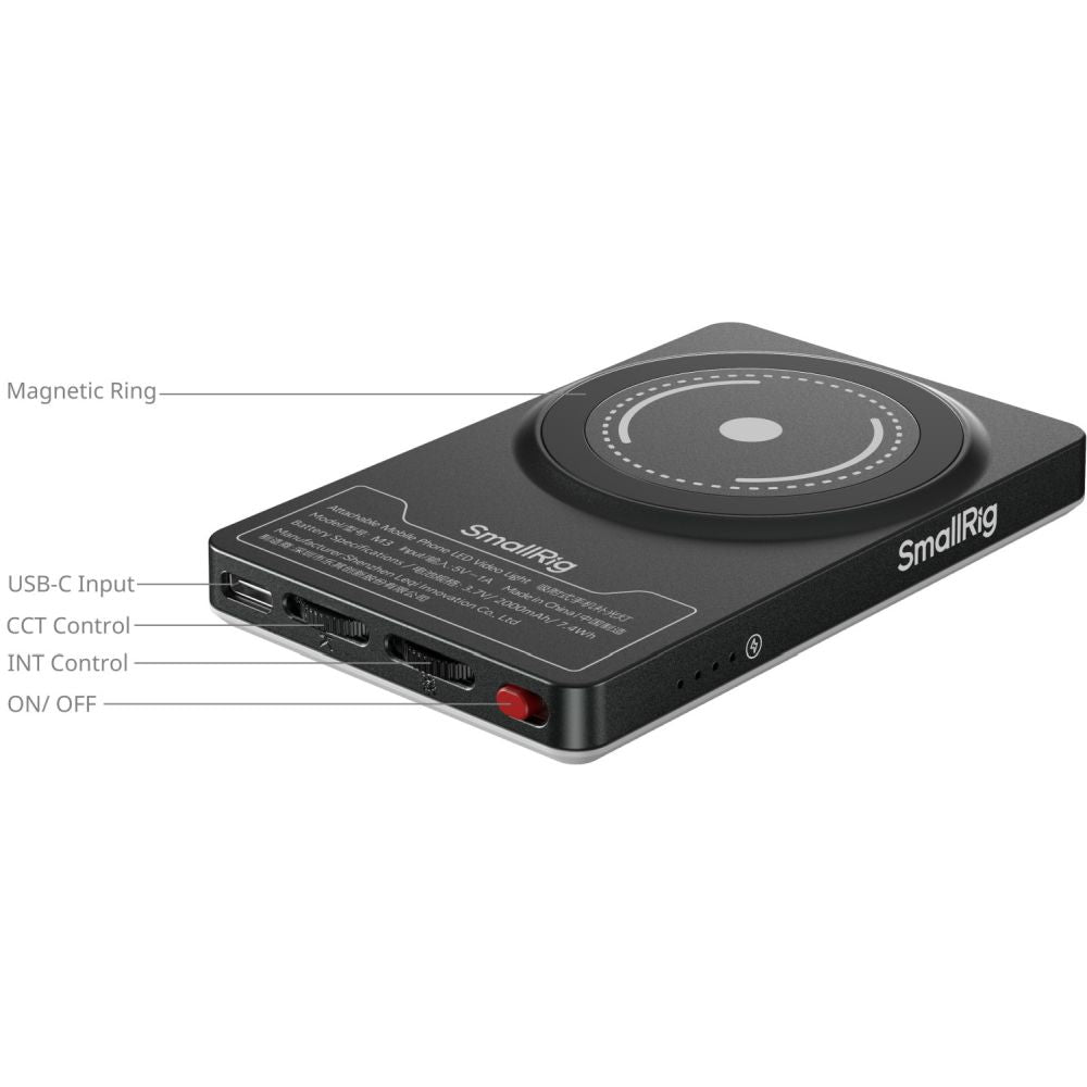 SmallRig 5503 M3 Luce video LED collegabile al telefono cellulare, blu inchiostro