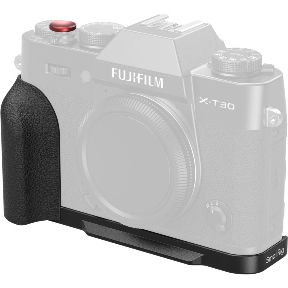 SmallRig 5663 Piastra di montaggio a L con impugnatura in silicone per FUJIFILM X-T30 / X-T30 II / X-T30 III, nera