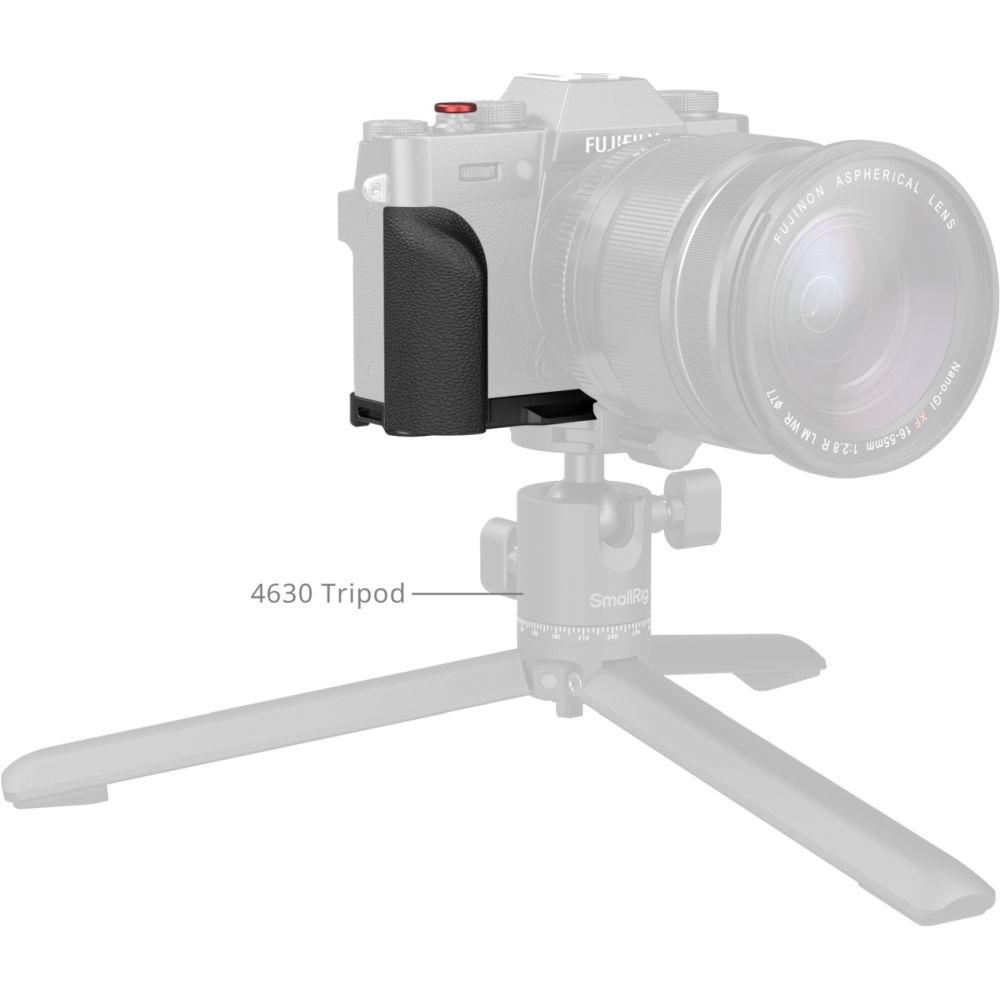 SmallRig 5663 Piastra di montaggio a L con impugnatura in silicone per FUJIFILM X-T30 / X-T30 II / X-T30 III, nera