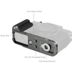SmallRig 5665 L-Shaped Mount Plate with Silicone Handle for FUJIFILM X-T30 / X-T30 II / X-T30 III, Charcoal Silver