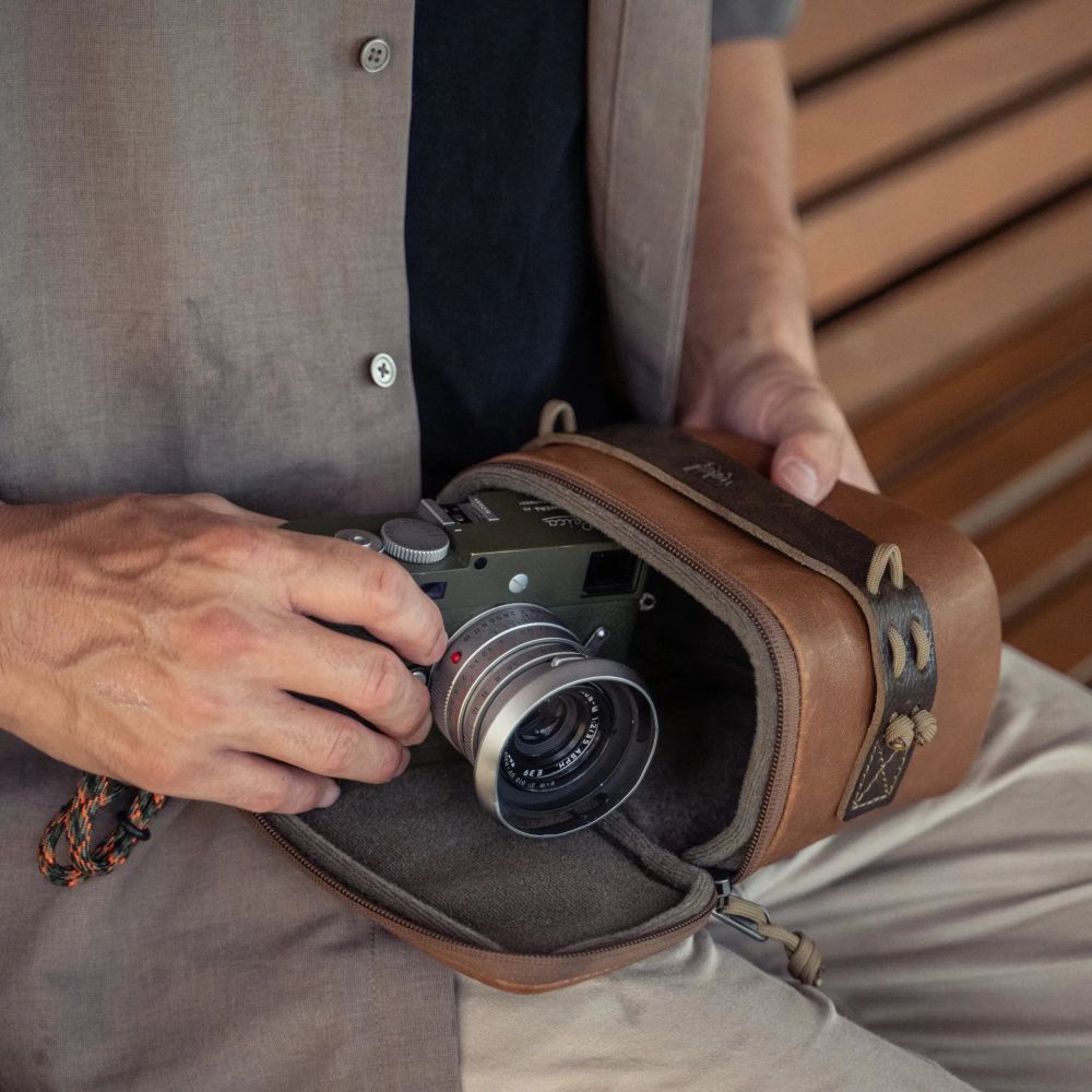 Wotancraft Portable Pouch size L, brown leather