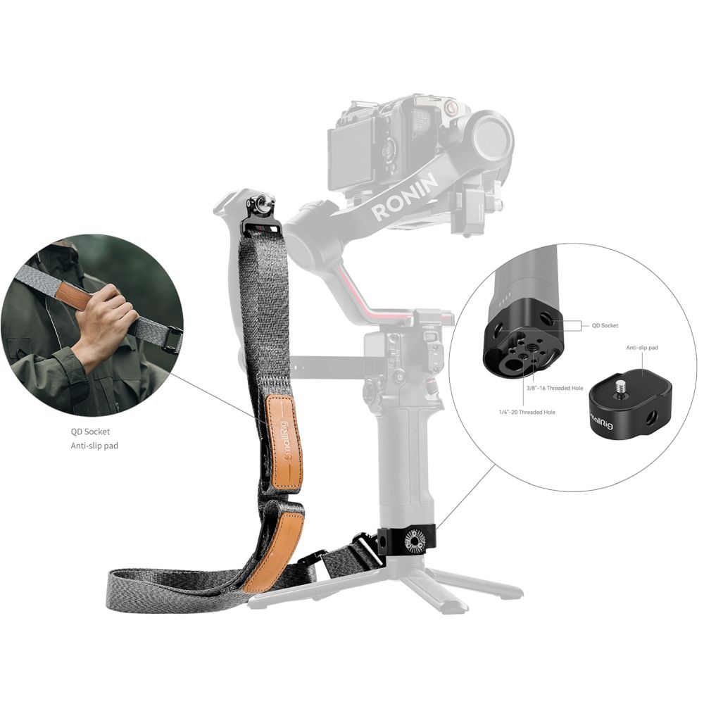 SmallRig 4118B Gewichtsreducerende schouderband per DJI RS 3 / RS 3 Pro / RS 2