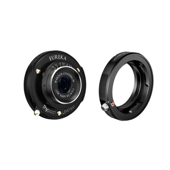 Thypoch Eureka 28mm f/2,8 ASPH. Attacco Leica M Semi-Glossy Nero + adattatore M-X (nero)