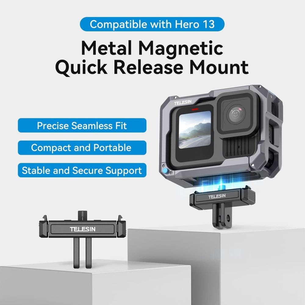 Telesin Latch Mount Magnetic Plastic for GoPro Hero 13