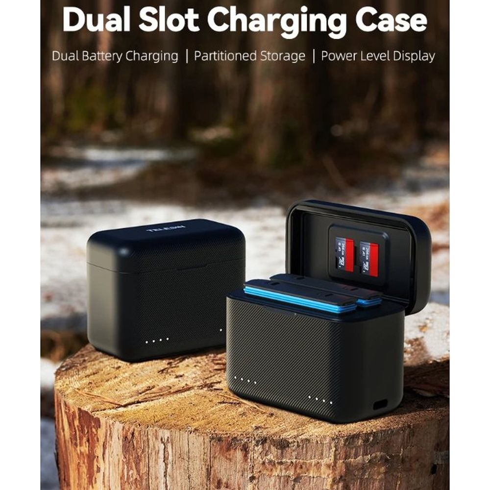 Telesin Charging Box for Insta360 X5 Batteries (2 Slots)