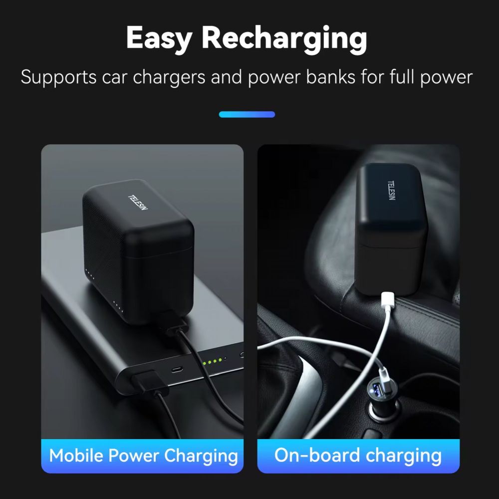 Telesin Charging Box for Insta360 X5 Batteries (2 Slots)