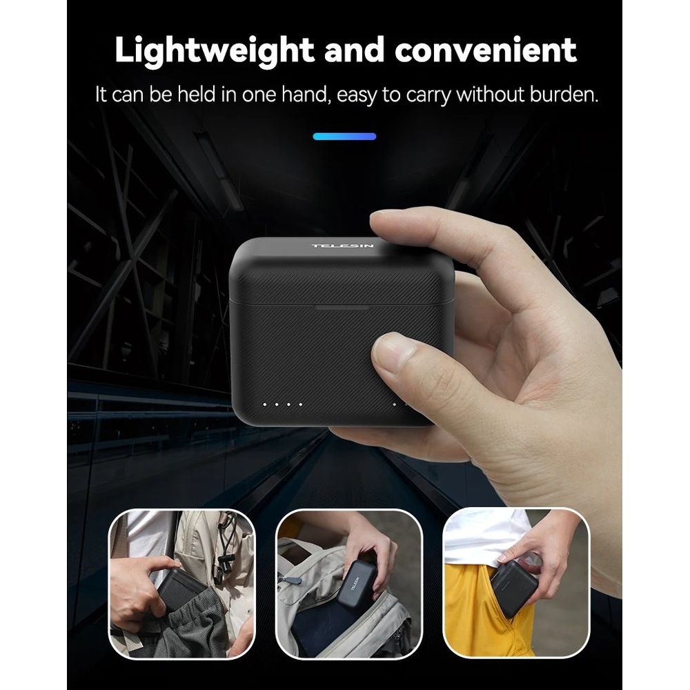 Telesin Charging Box for Insta360 X5 Batteries (2 Slots)