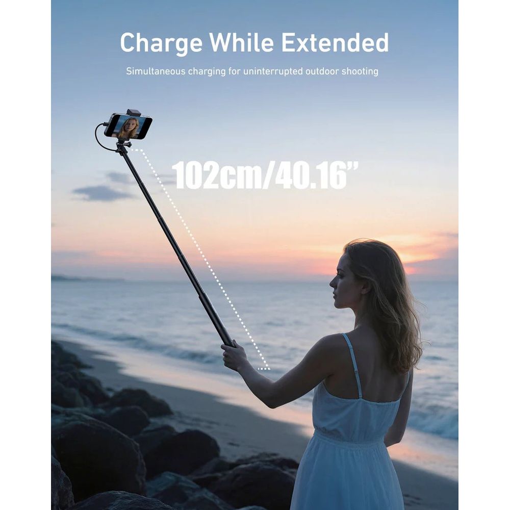 Telesin Power Bastone per selfie 2.0 - 102 cm, 18 W, 5000 mAh