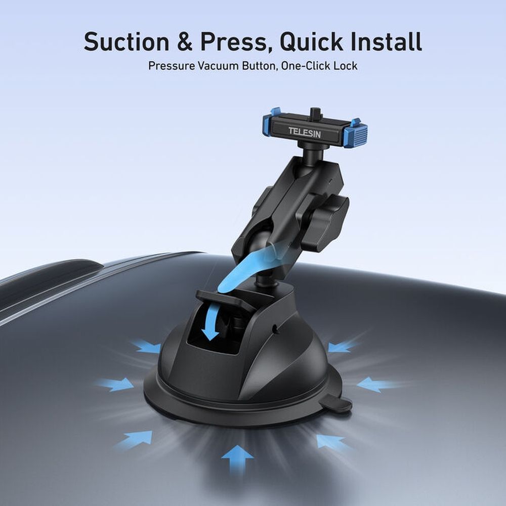 Supporto a ventosa a sgancio rapido Telesin per GoPro 13