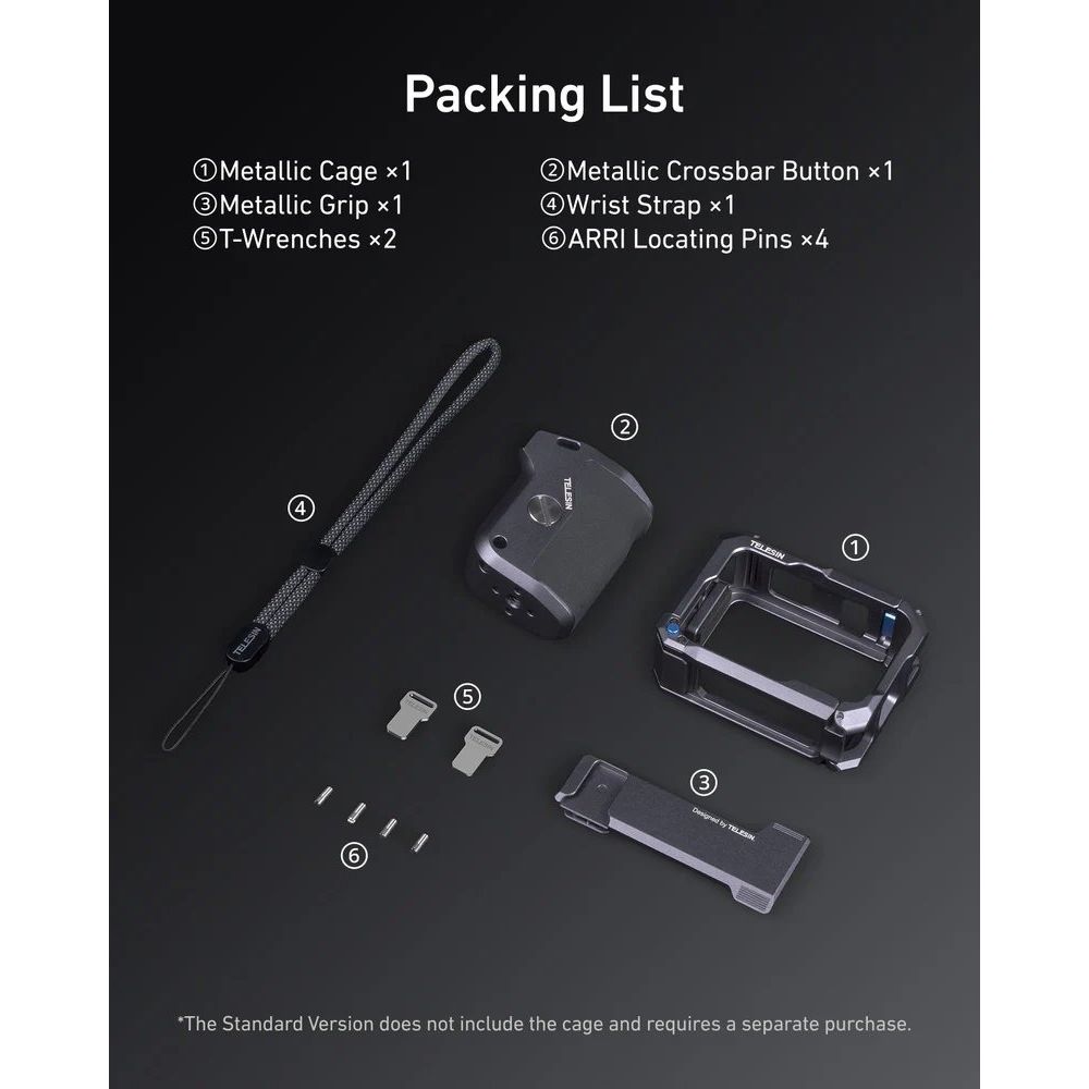 Telesin StreetGrip Kit for GoPro 9/10/11/12/13 with cage