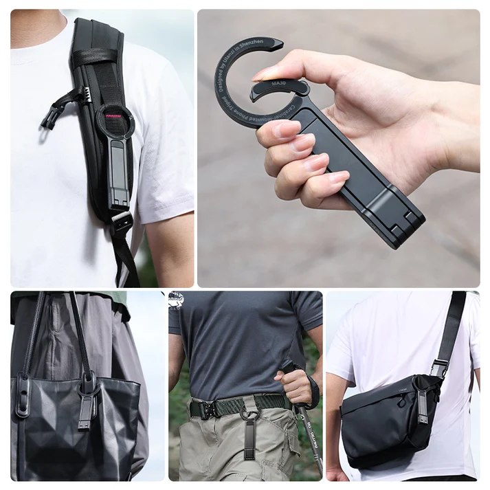 Ulanzi MA30 Mini treppiede per smartphone con moschettone magnetico arancione