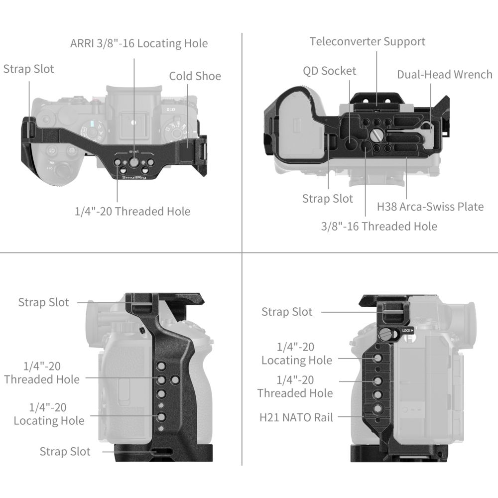 SmallRig 5642 Cage for Sony Alpha 1 II / Alpha 9 III