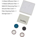 SmallRig 5789 Kit filtro polarizzatore 1/2 Nero Diffusion e 1/4 Nero Diffusion e ND8-CPL per DJI Osmo Nano