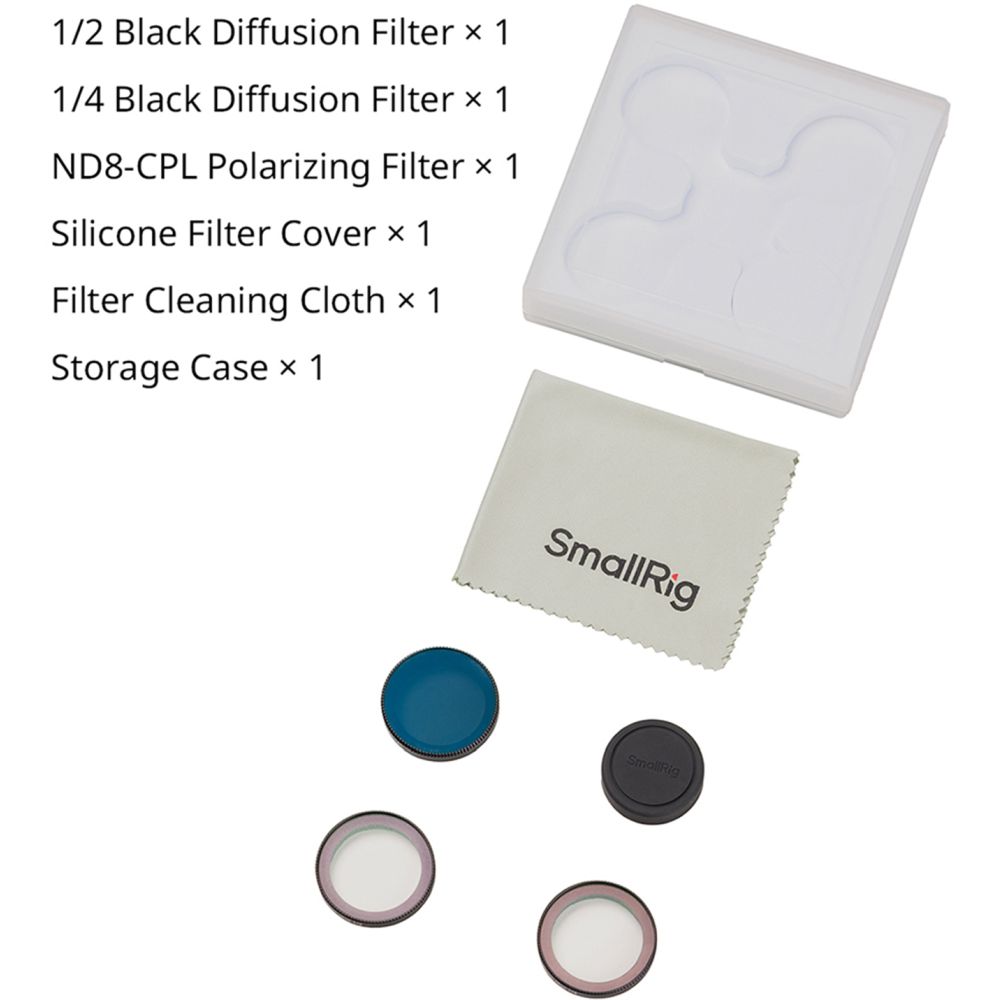 SmallRig 5789 Kit filtro polarizzatore 1/2 Nero Diffusion e 1/4 Nero Diffusion e ND8-CPL per DJI Osmo Nano