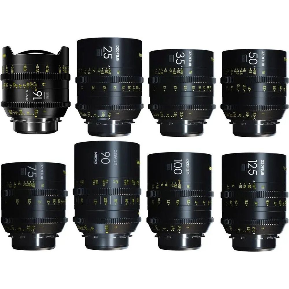 DZOFILM Vespid Kit obiettivi 8 (16-25-35-50-75-100-125-90) PL & EF (scala in piedi)