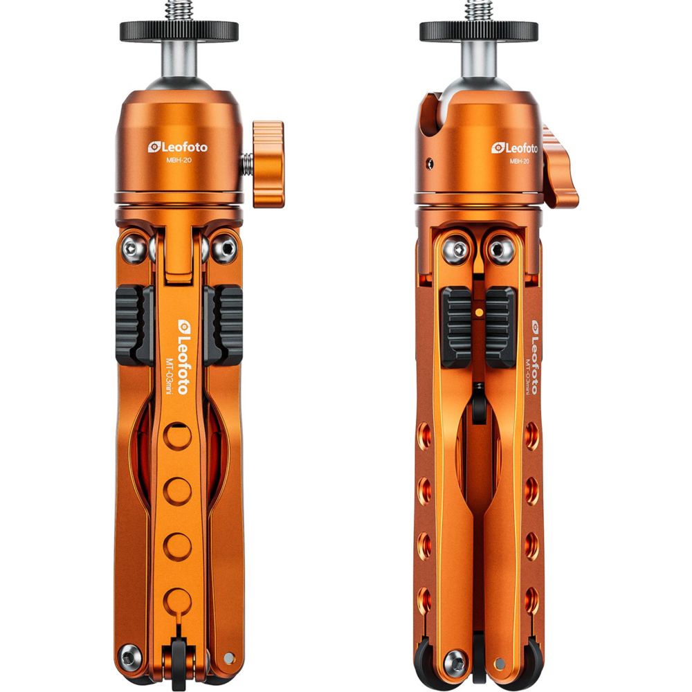 Treppiede da tavolo Leofoto MT-03mini + testa a sfera MBH-20 (arancione)